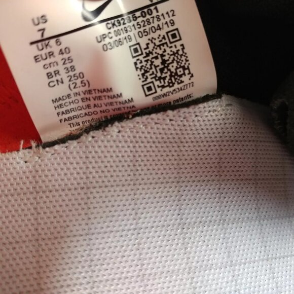 Nike React Element Script Swoosh Mens Size 7 Running Shoes Black Red CK9285-001 - Picture 3 of 9